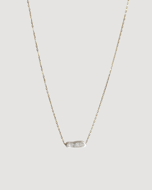 CVLCHA Elara modern pearl necklace, minimalist pearl necklace on a light grey background