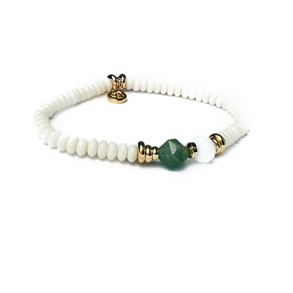 MAYKA Jade Coral Beaded Bracelet - CVLCHA
