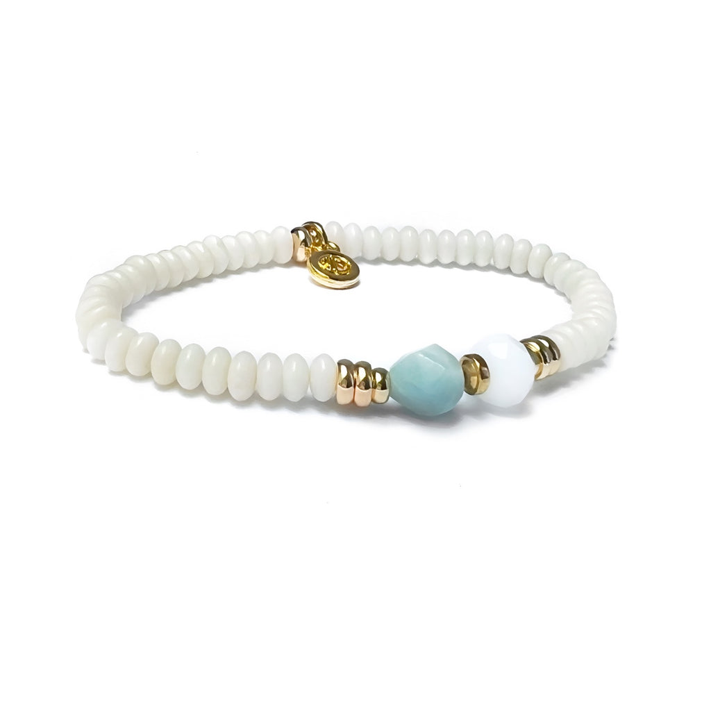 MAYKA Amazonite Coral Beaded Bracelet - CVLCHA