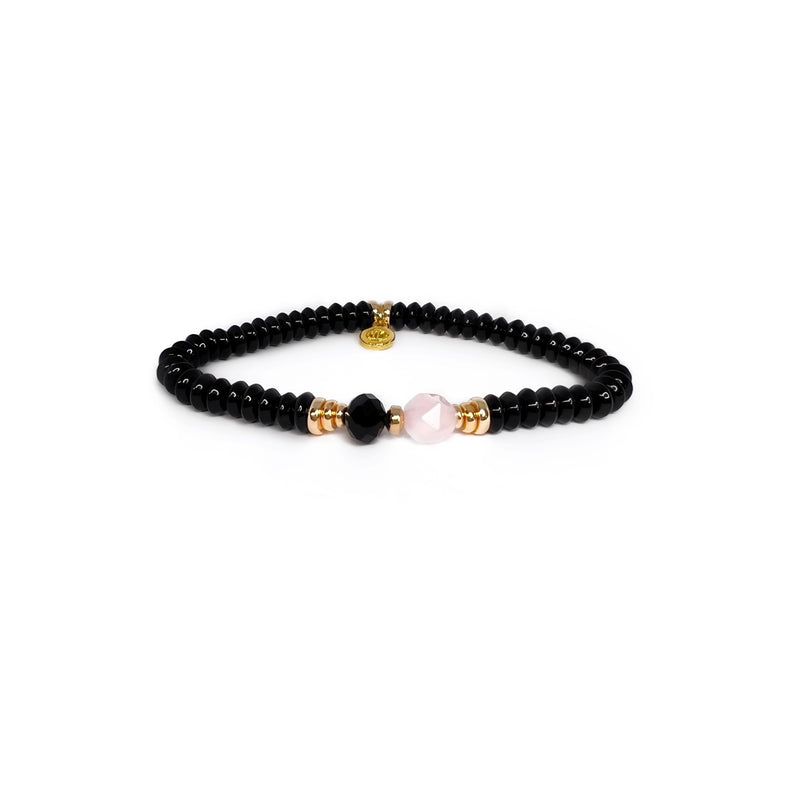 MAYKA Rose Quartz  Beaded Bracelet - CVLCHA