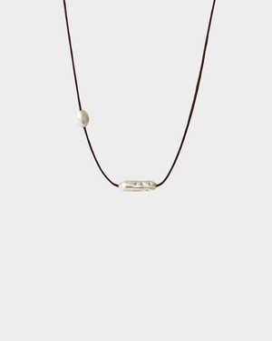 Tiana Pearl  Leather Cord Necklace