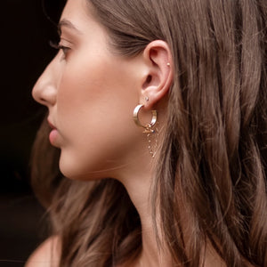 ADIRA Crystal Rod Hoop Earring - CVLCHA