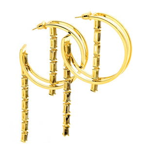 Temple Goddess Earrings Gold - CVLCHA