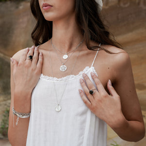 Cvlcha Coin Necklace 18mm  - Silver - CVLCHA