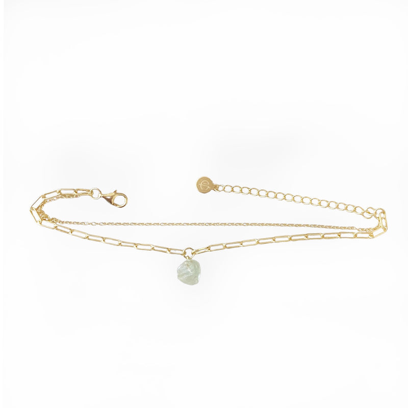 Raw Green Fluorite Crystal Bracelet - CVLCHA