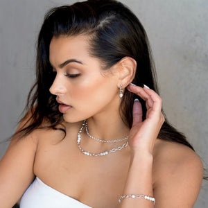 Valentina Moonstone Silver Necklace - CVLCHA