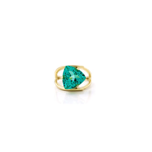 LILLY Aquamarine Trillion Cut Statement Ring- CVLCHA