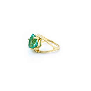 LILLY Aquamarine Trillion Cut Statement Ring - CVLCHA