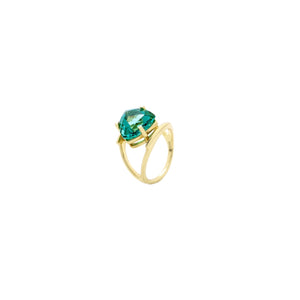 LILLY Aquamarine Trillion Cut Statement Ring- CVLCHA