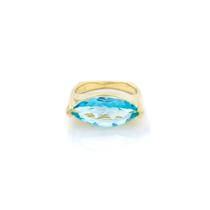 London Blue Gold Ring - CVLCHA