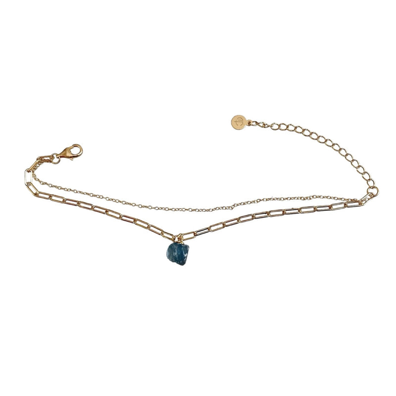 Raw Blue Fluorite Crystal Bracelet - CVLCHA