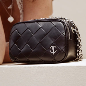 Black Runway Leather Camera Bag - CVLCHA