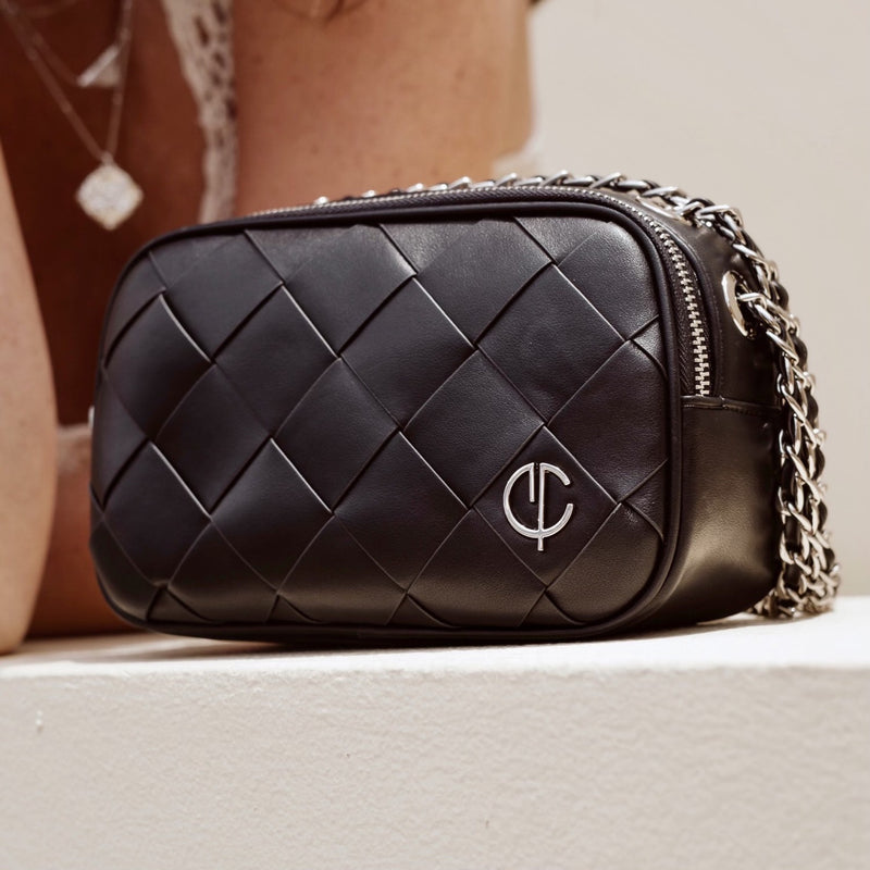 Black Runway Leather Camera Bag - CVLCHA